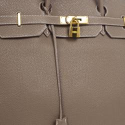 Hermes Etoupe Clemence Birkin 40 