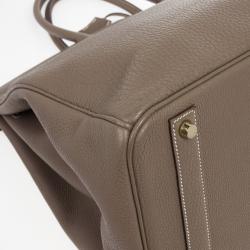 Hermes Etoupe Clemence Birkin 40 