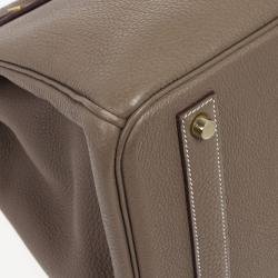 Hermes Etoupe Clemence Birkin 40 