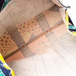 Pre Owned Hermes Multicolor Printed Canvas Maxi Savana Dance Beach Tote