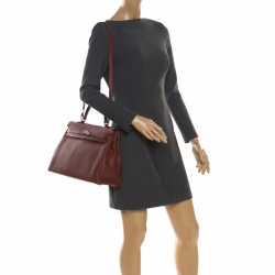 Pre Owned Hermes Sienne Togo Leather Palladium Hardware Kelly Retourne 35 Bag