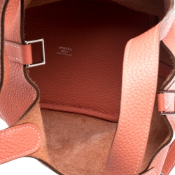 Pre Owned Hermes Crevette Clemence Leather Picotin Lock PM Bag