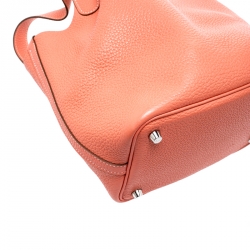 Pre Owned Hermes Crevette Clemence Leather Picotin Lock PM Bag