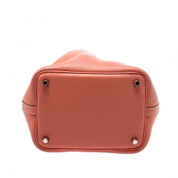 Pre Owned Hermes Crevette Clemence Leather Picotin Lock PM Bag