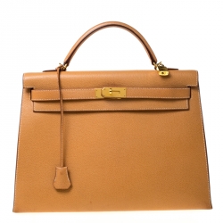 Hermes Natural Sable Vache Liegee Leather Gold Hardware Kelly Sellier ...