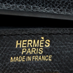 Pre Owned Hermes Black Epsom Leather Gold Hardware Kelly Sellier 32 Bag