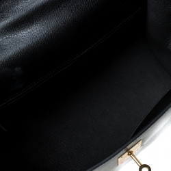 Pre Owned Hermes Black Epsom Leather Gold Hardware Kelly Sellier 32 Bag
