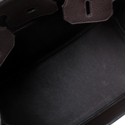 Hermes Cacao Togo Leather Gold Hardware Birkin 35 Bag