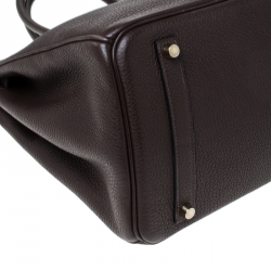 Hermes Cacao Togo Leather Gold Hardware Birkin 35 Bag
