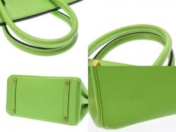 Hermes Apple Green Veau Gulliver Leather Gold Hardware Birkin 35 Bag