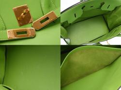 Hermes Apple Green Veau Gulliver Leather Gold Hardware Birkin 35 Bag