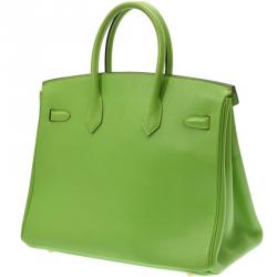Hermes Apple Green Veau Gulliver Leather Gold Hardware Birkin 35 Bag