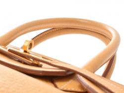 Hermes Saffron Leather Gold Hardware Birkin 35 Bag
