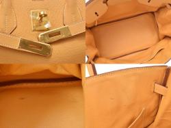 Hermes Saffron Leather Gold Hardware Birkin 35 Bag