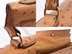 Hermes Chestnut Ostrich Gold Hardware Kelly Sellier 32 Bag