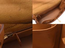 Hermes Chestnut Ostrich Gold Hardware Kelly Sellier 32 Bag