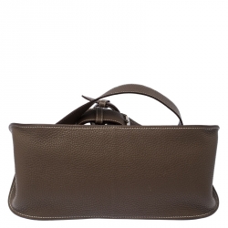 Pre Owned Hermes Etain Clemence Leather Jypsiere 31 Bag
