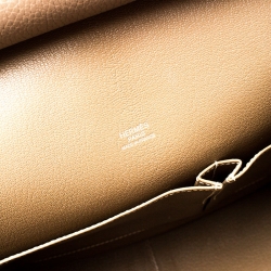 Pre Owned Hermes Etain Clemence Leather Jypsiere 31 Bag