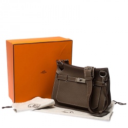 Pre Owned Hermes Etain Clemence Leather Jypsiere 31 Bag