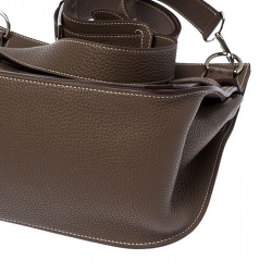 Pre Owned Hermes Etain Clemence Leather Jypsiere 31 Bag