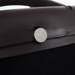 Pre Owned Hermes Black Herbag Convertible Satchel