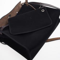 Pre Owned Hermes Black Herbag Convertible Satchel