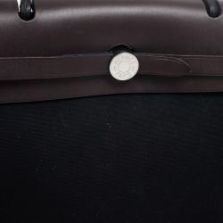 Pre Owned Hermes Black Herbag Convertible Satchel