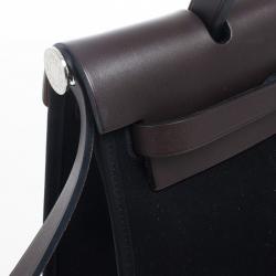 Pre Owned Hermes Black Herbag Convertible Satchel