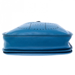 Pre Owned Hermes Azur Epsom Leather Evelyne III PM Bag