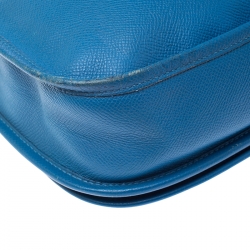 Pre Owned Hermes Azur Epsom Leather Evelyne III PM Bag