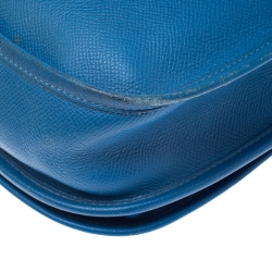 Pre Owned Hermes Azur Epsom Leather Evelyne III PM Bag