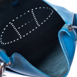 Pre Owned Hermes Azur Epsom Leather Evelyne III PM Bag
