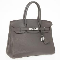Hermes Graphite Togo Leather Birkin 30