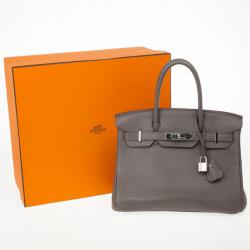 Hermes Graphite Togo Leather Birkin 30