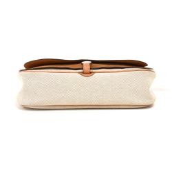 Pre Owned Hermes Vache Liegee/Beige Toile Canvas And Leather Colorado MM Bag
