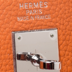 Pre Owned Hermes Bougainvillier Clemence Leather Palladium Hardware Kelly Retourne 40 Bag