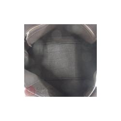 Pre Owned Hermes Dark Brown Canvas Leather MM Bag