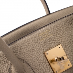 Hermes Trench Togo Leather Gold Hardware Birkin 35 Bag