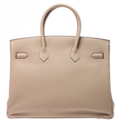 Hermes Trench Togo Leather Gold Hardware Birkin 35 Bag