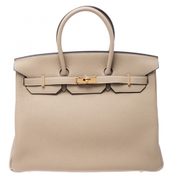 Hermès Birkin 35 Gold Bag Togo Leather - Gold Hardware