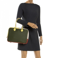 مملوكة مسبقًا Hermes Multicolor Swift Leather Palladium Hardware Plume 32 Bag