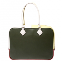 مملوكة مسبقًا Hermes Multicolor Swift Leather Palladium Hardware Plume 32 Bag