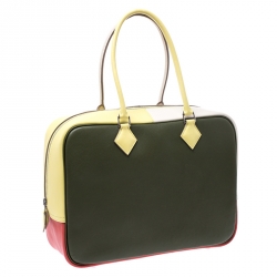 مملوكة مسبقًا Hermes Multicolor Swift Leather Palladium Hardware Plume 32 Bag