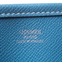 Pre Owned Hermes Blue Lagon Epsom Leather Evelyne III PM Bag