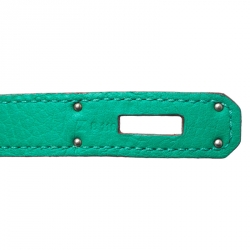 Pre Owned Hermes Bambou Clemence Leather Palladium Hardware Kelly Retourne 35 Bag 