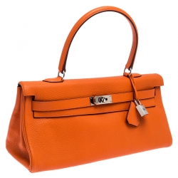 Hermes Bougainvillier Clemence Leather Palladium Hardware Shoulder Kelly 40 Bag