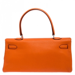 Hermes Bougainvillier Clemence Leather Palladium Hardware Shoulder Kelly 40 Bag