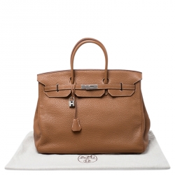 Hermes Gold Clemence Leather Palladium Hardware Birkin 40 Bag