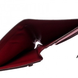 Pre Owned Hermès Red Leather Bearn Compact Wallet