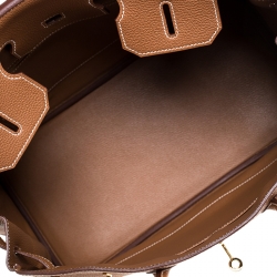 Hermes Gold Togo Leather Gold Hardware Birkin 35 Bag